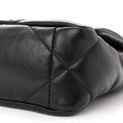 Chanel Shiny Goatskin Quilted Medium Chanel 19 Flap Black 10 of 12