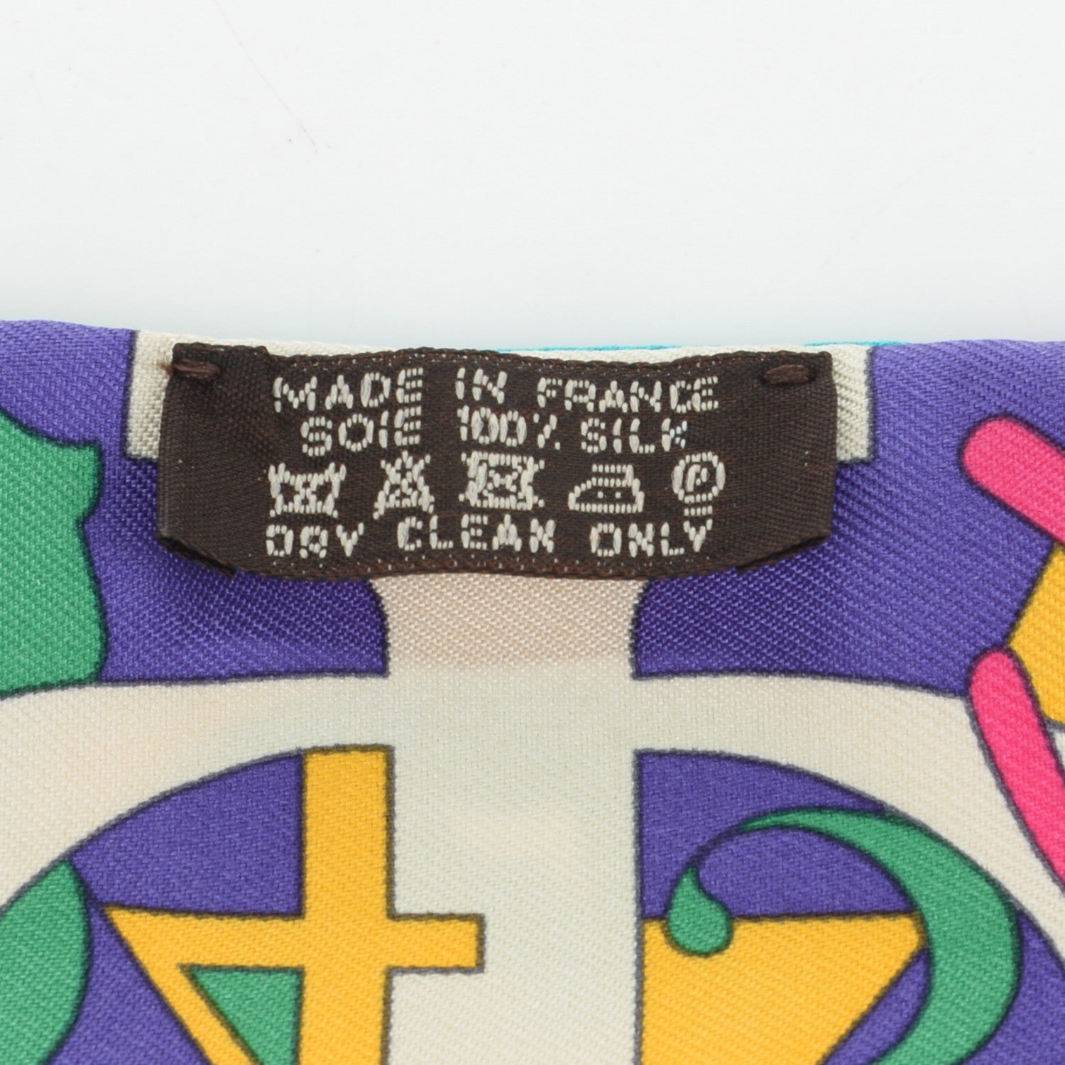 Hermes Silk Le Nombre D'Or Twilly Rose Vif Vert Jaune 3 of 5