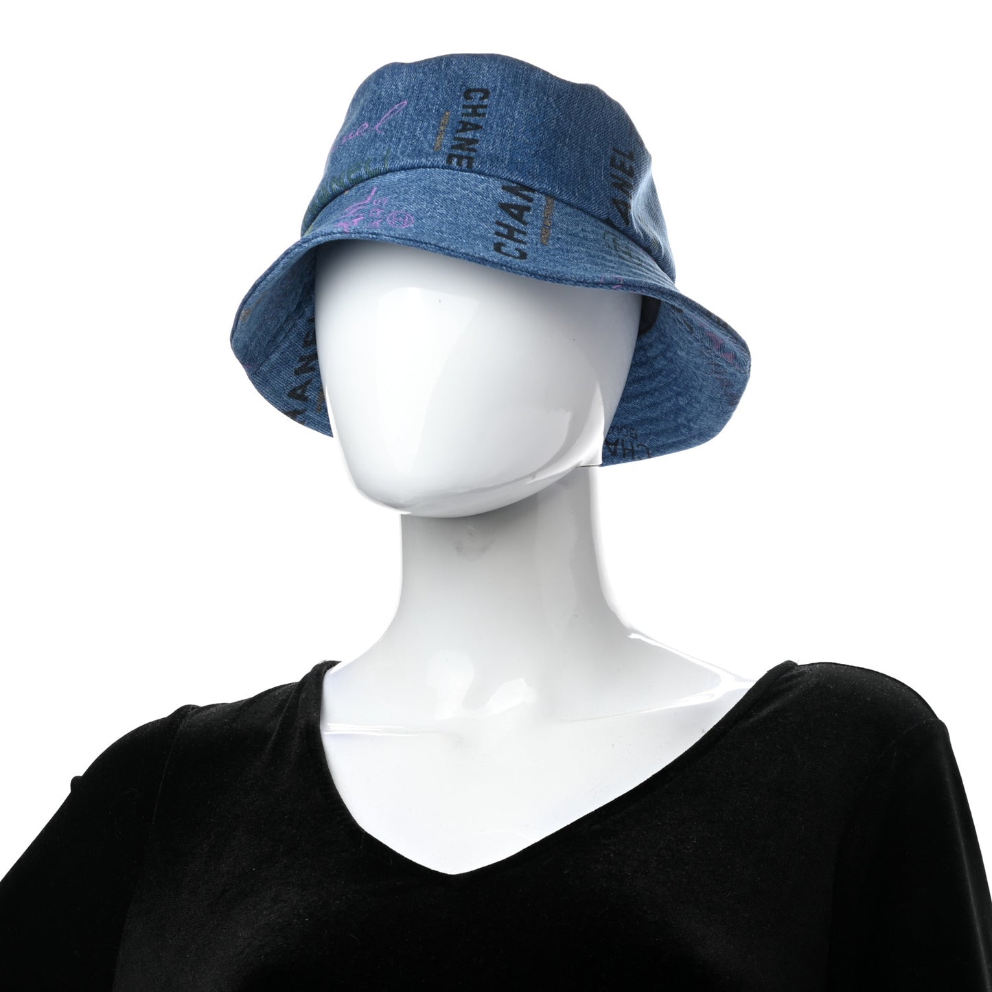 Denim Mood Cloche Bucket Hat S Blue