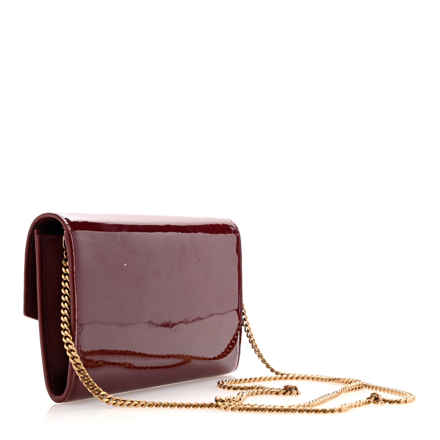 Patent Uptown Chain Wallet Red Grenat