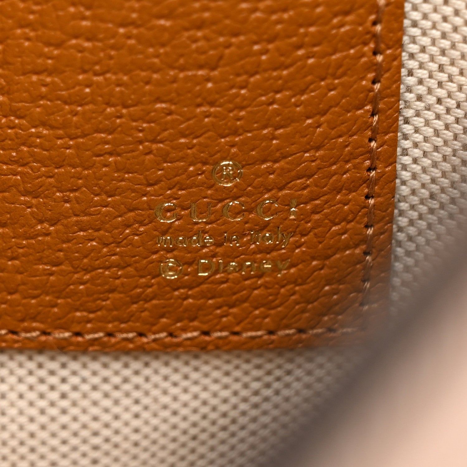 Gucci X DISNEY Mini Vintage GG Supreme Monogram Mickey Mouse Documents Holder Beige Vintage Sun Oil 5 of 10