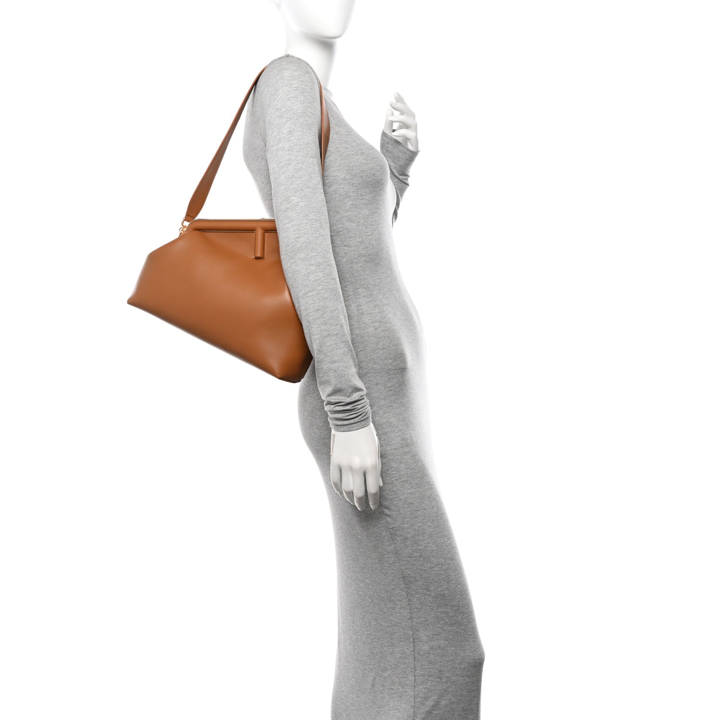Shiny Nappa Medium Fendi First Caramello