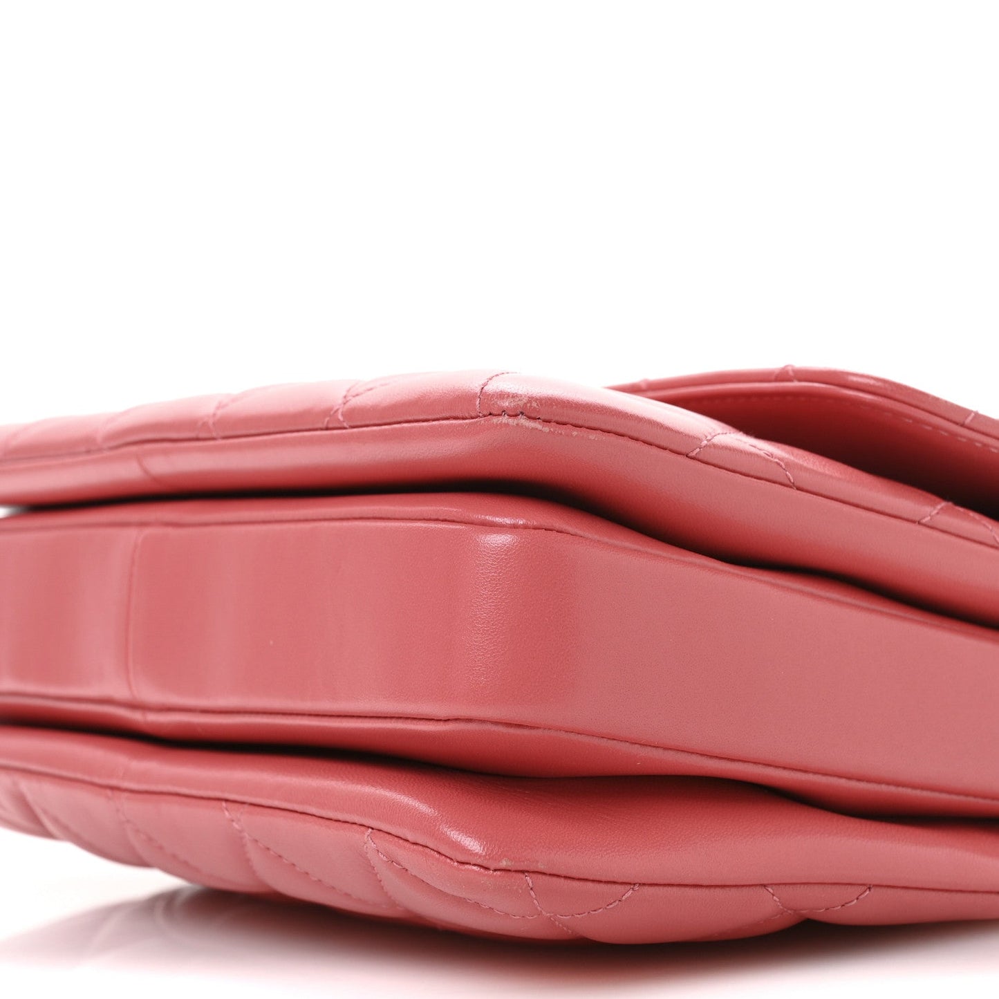 Lambskin Quilted Small Trendy CC Flap Dual Handle Bag Coral