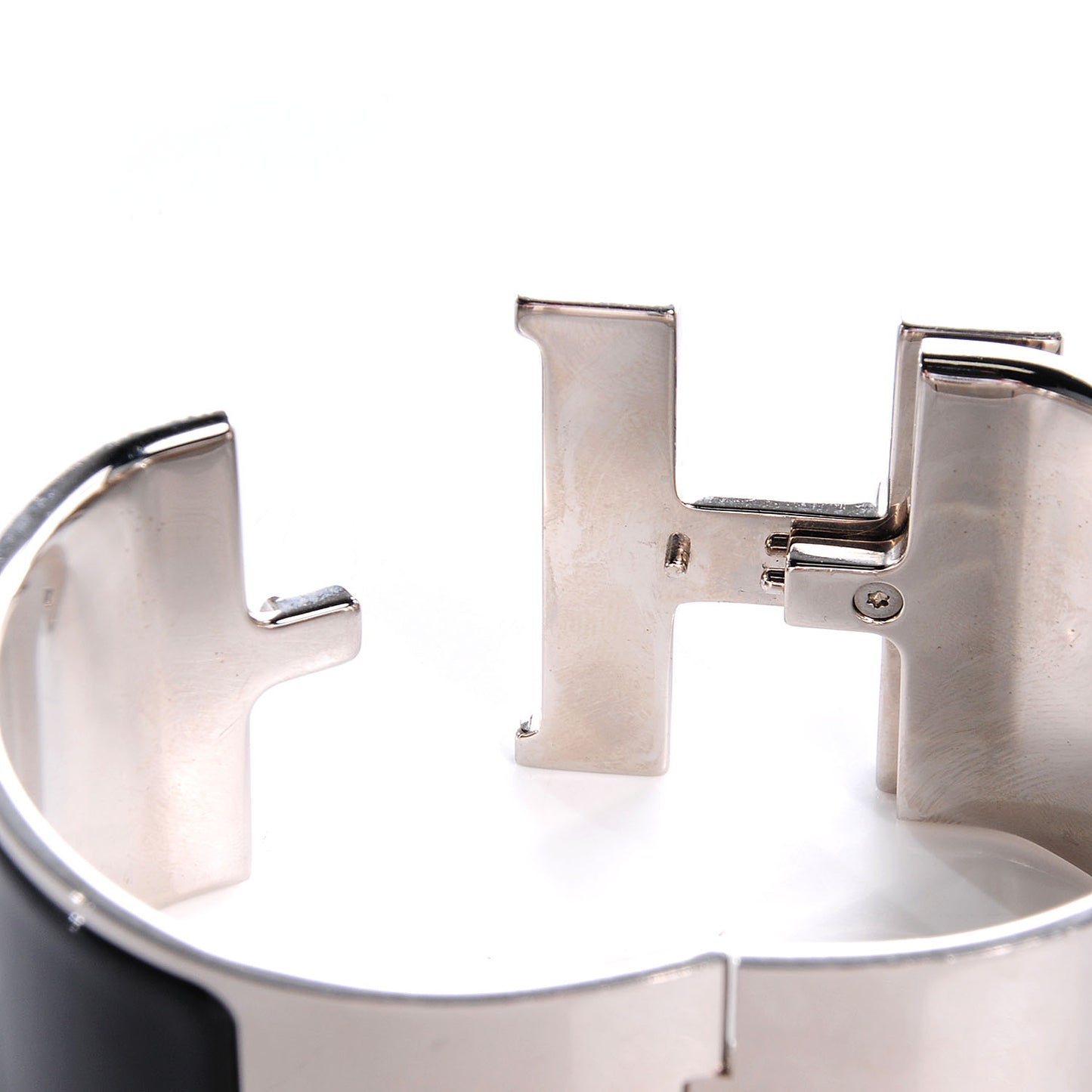 Enamel Extra Wide Clic Clac H Bracelet PM Black