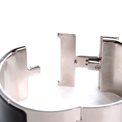 Hermes Enamel Extra Wide Clic Clac H Bracelet PM Black 4 of 5