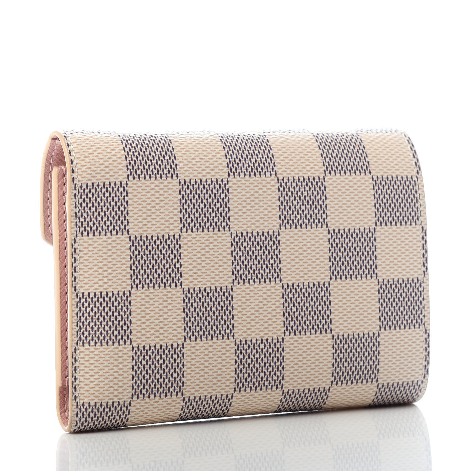 Louis Vuitton Damier Azur Victorine Wallet Rose Ballerine 3 of 8