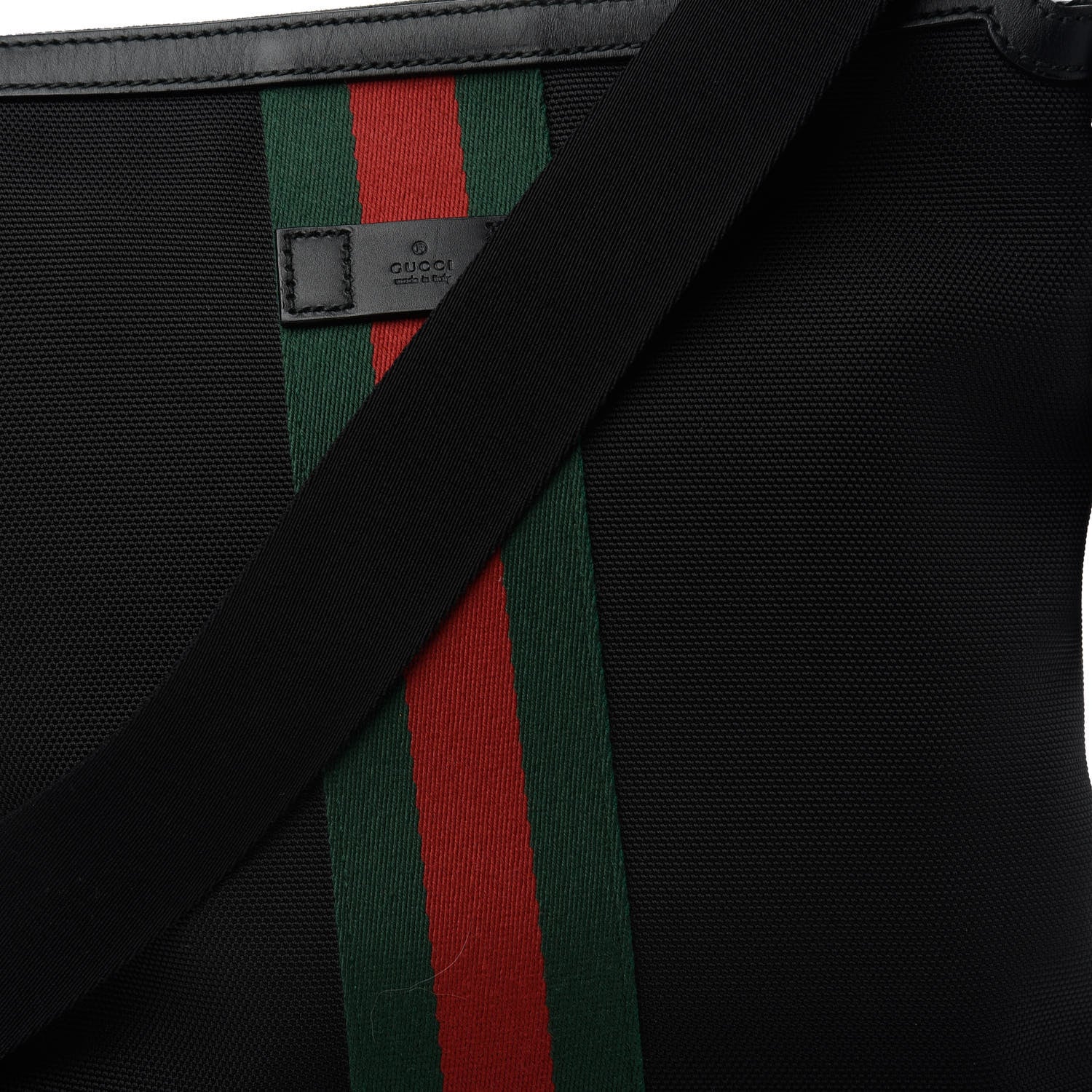 Gucci Techno Canvas Web Messenger Bag Black 10 of 10