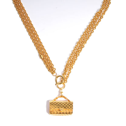 Chanel 2.55 Flap Bag Necklace Gold 1 of 5