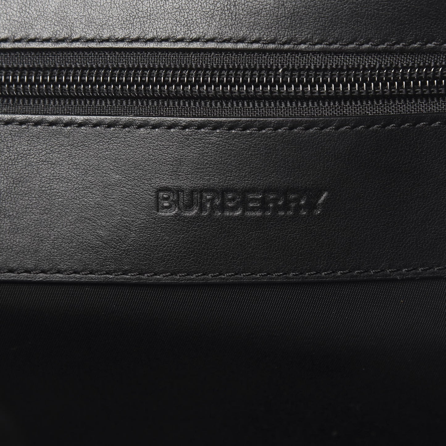 Nylon Calfskin Logo Detail Backpack Black