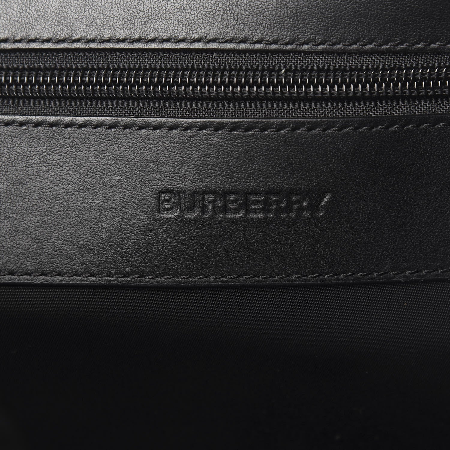 Burberry Nylon Calfskin Logo Detail Backpack Black 5 of 9