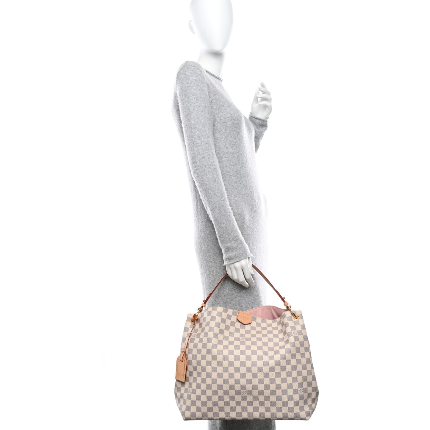 Damier Azur Graceful MM Rose Ballerine