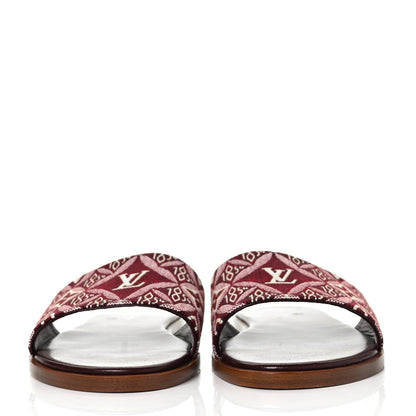 Louis Vuitton Jacquard Since 1854 Lock It Flat Mule 37 Bordeaux 3 of 7