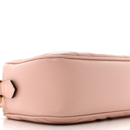 Gucci Calfskin Matelasse Small GG Marmont Chain Shoulder Bag Perfect Pink 9 of 11