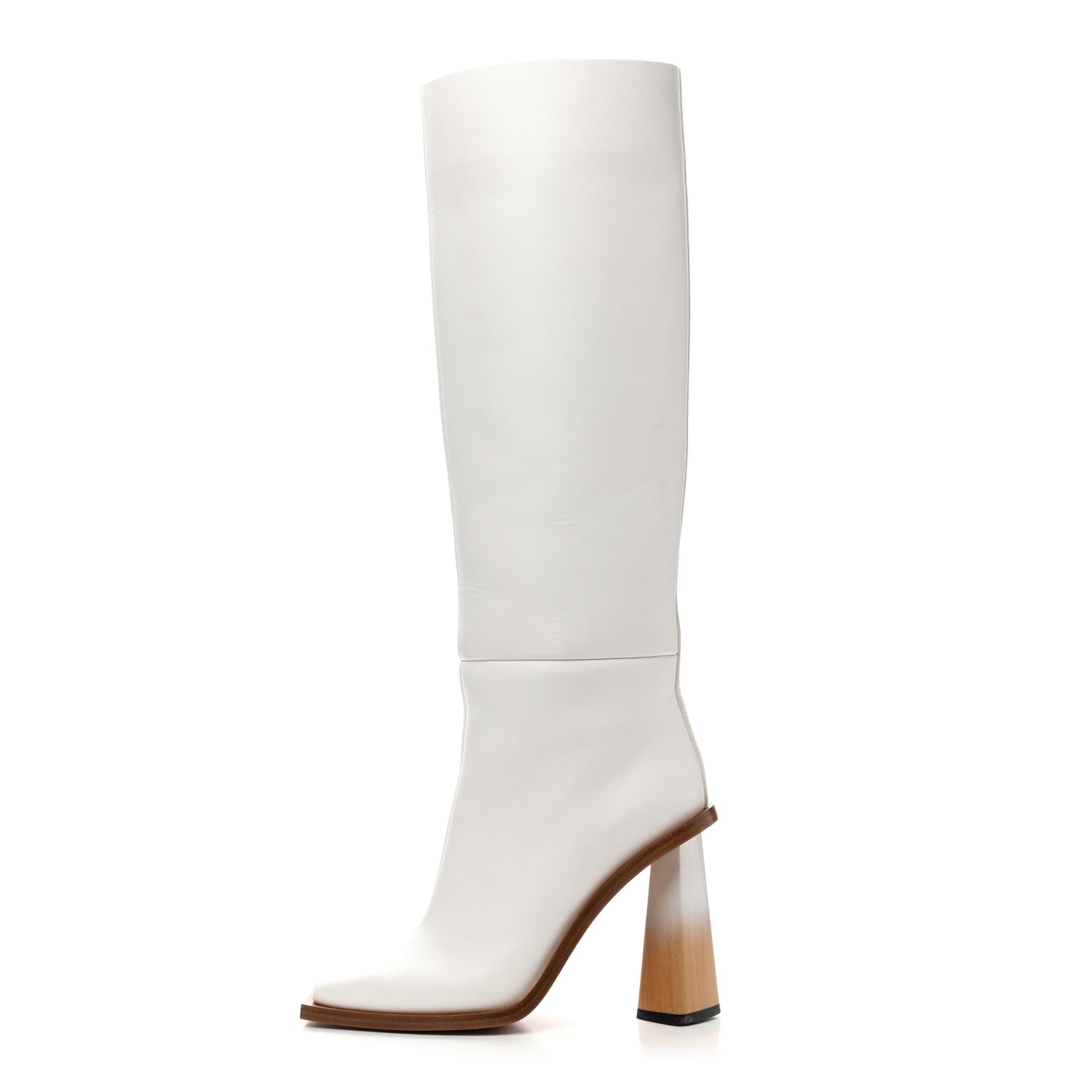 Calfskin Snow Diamond Tall Boots 36.5 White