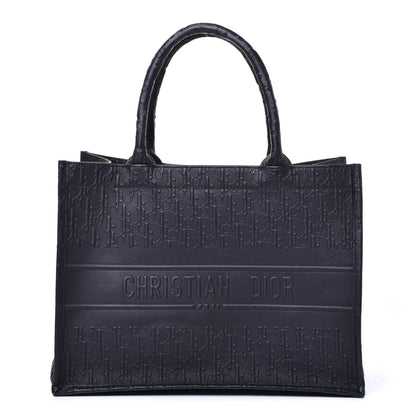 Christian Dior Oblique Calfskin Embossed Medium Book Tote Black 1 of 9