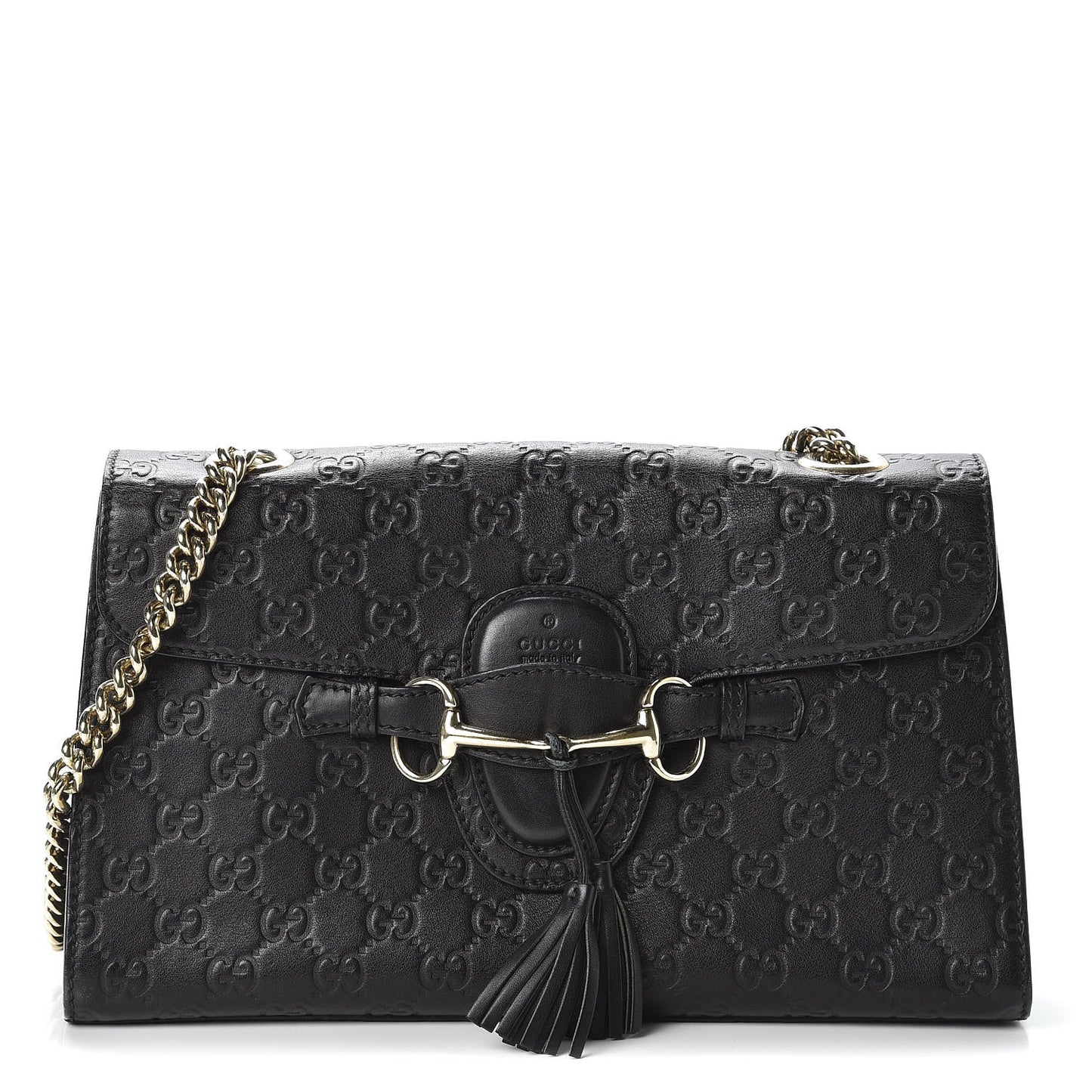 Guccissima Medium Emily Chain Shoulder Bag Black
