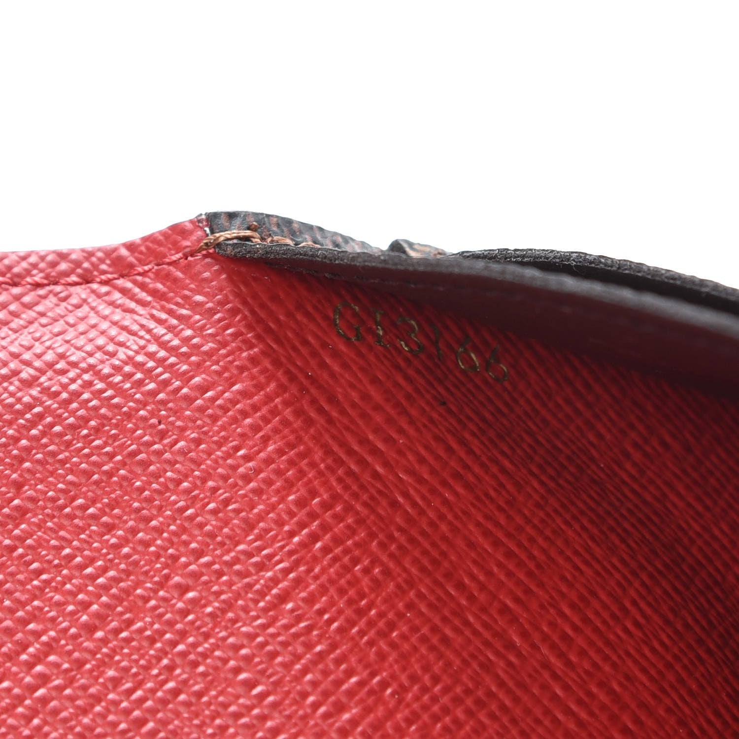 Louis Vuitton Damier Ebene Josephine Wallet Red 6 of 7