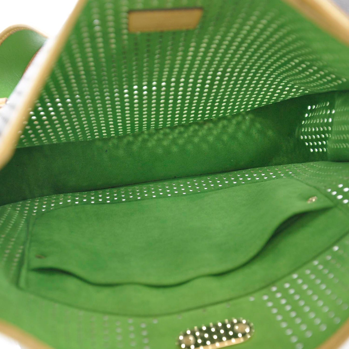 Monogram Perforated Musette Green