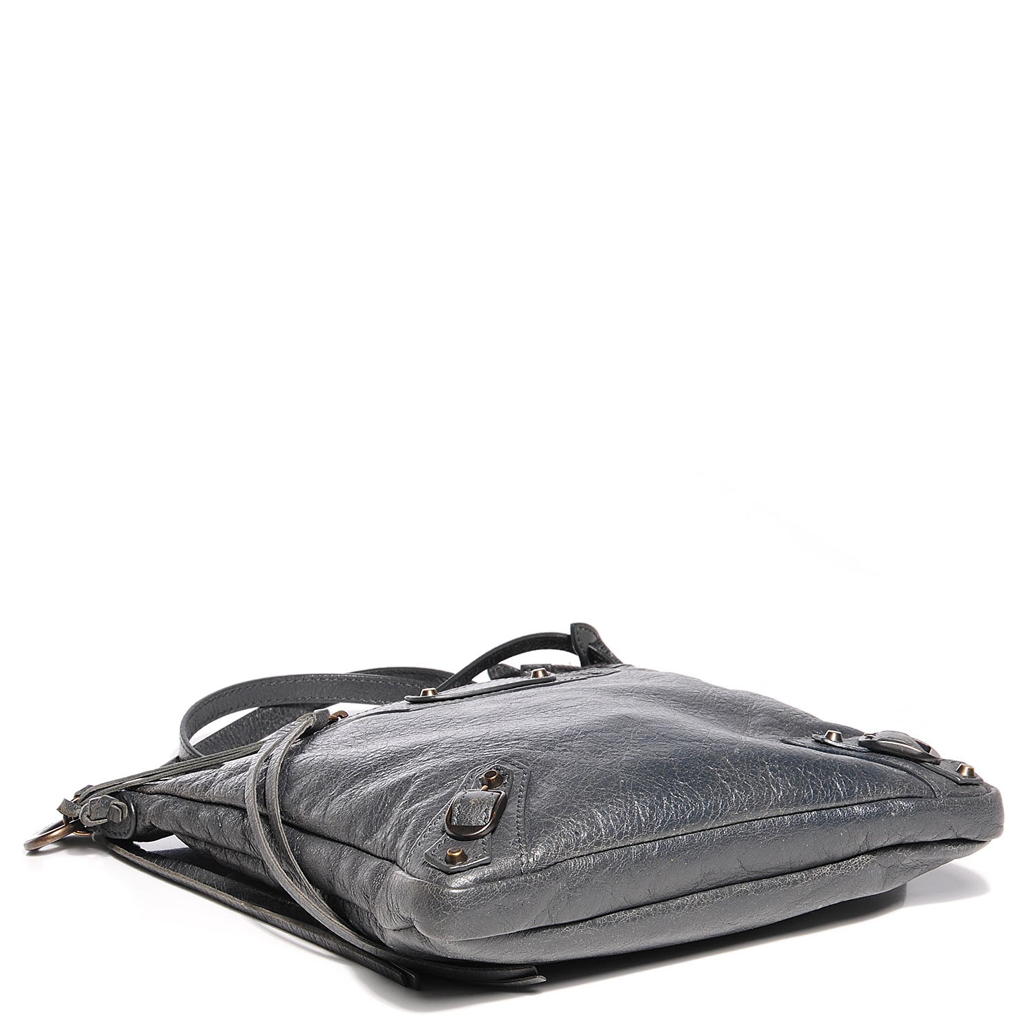 Balenciaga Agneau Classic Hardware Flat Crossbody Gris Tarmac 4 of 13