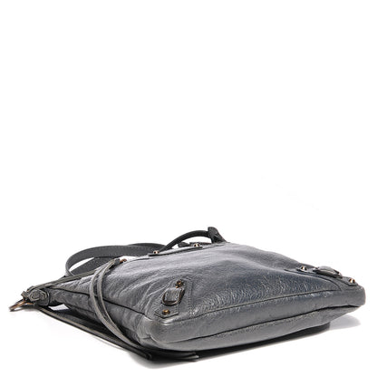 Balenciaga Agneau Classic Hardware Flat Crossbody Gris Tarmac 4 of 13