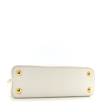 Louis Vuitton Taurillon Capucines BB Blanc Casse 4 of 14