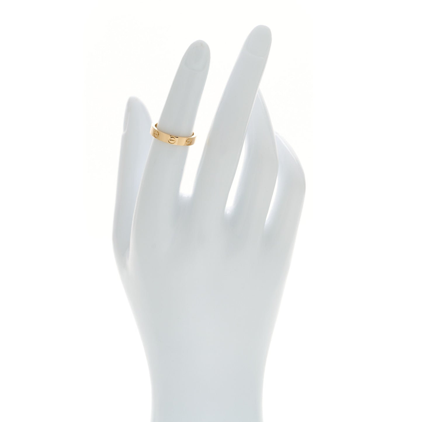 18K Yellow Gold 3.5mm LOVE Wedding Band Ring 49 4.75