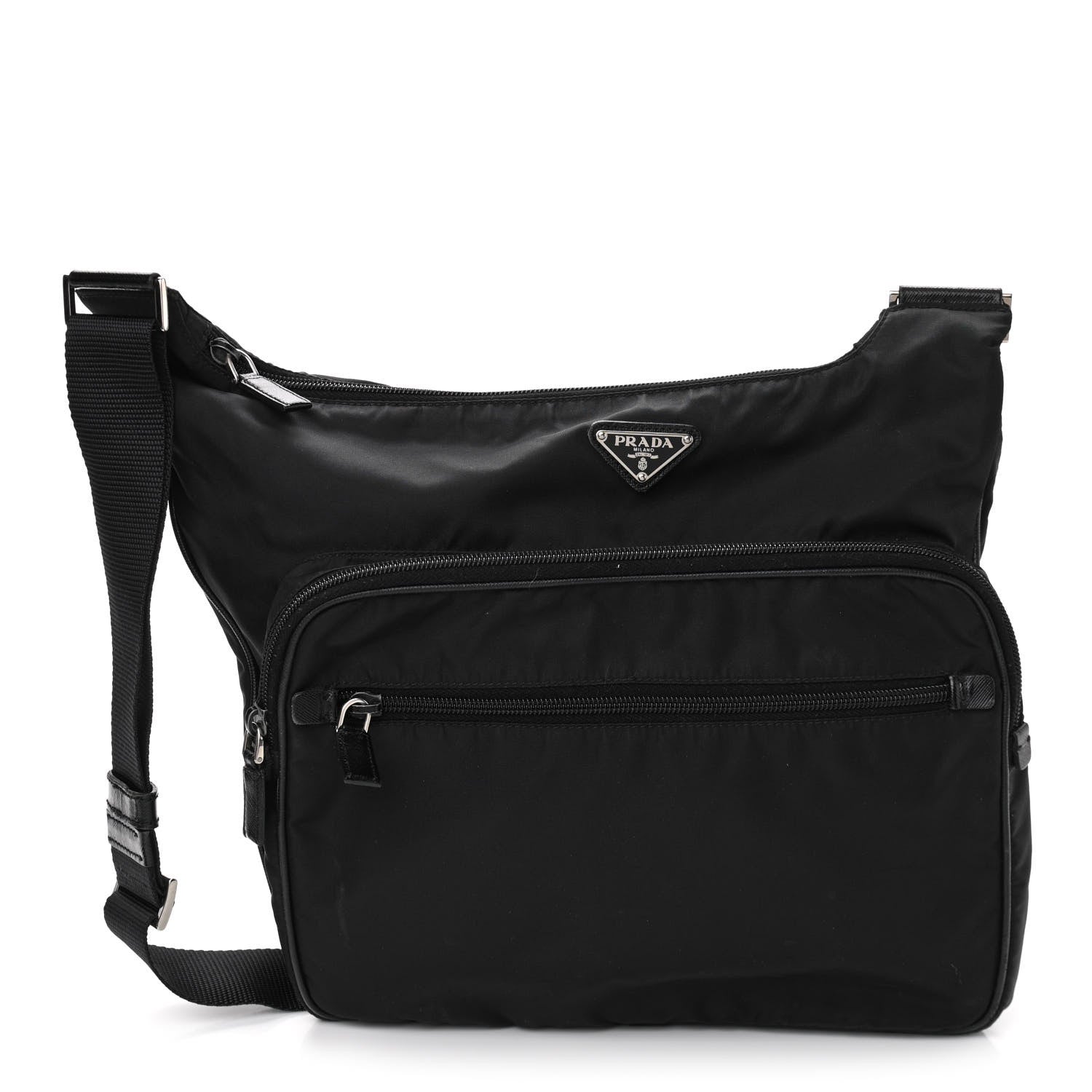 Prada Nylon Tessuto Messenger Bag Black 1 of 9