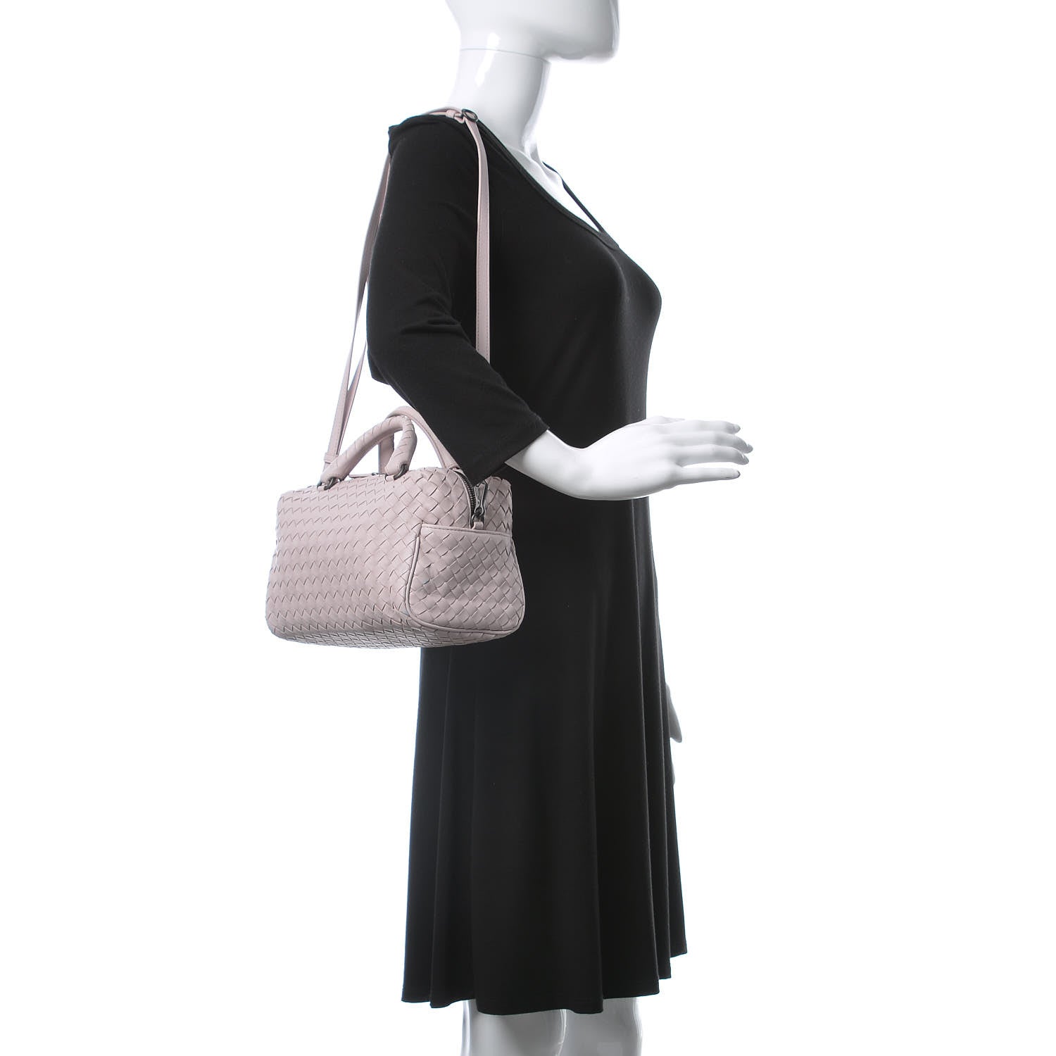 Bottega Veneta Nappa Intrecciato Mini Boston Antique Rose 2 of 12