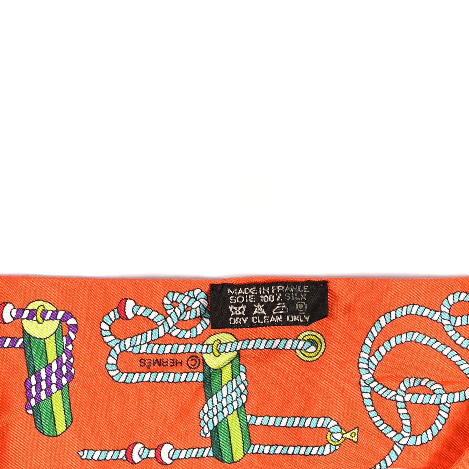 Hermes Silk Cordages Twilly Scarf Orange 3 of 3