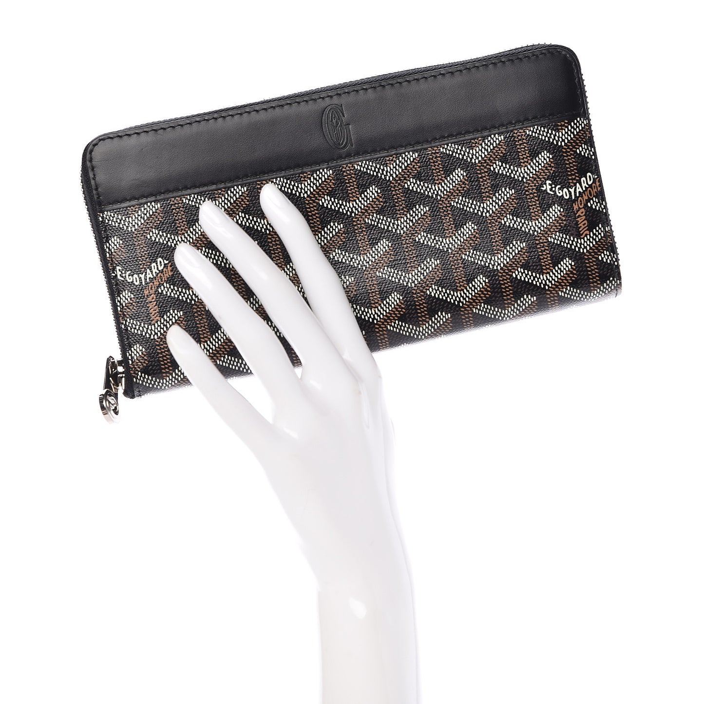 Goyardine Matignon Zip Around GM Wallet Black