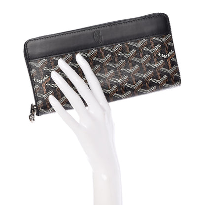 Goyard Goyardine Matignon Zip Around GM Wallet Black 2 of 10