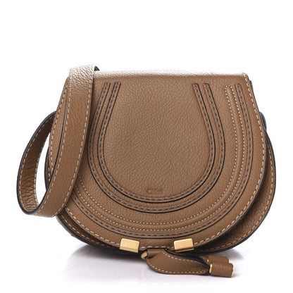 Chloe Calfskin Mini Marcie Round Crossbody Bag Nut 1 of 11