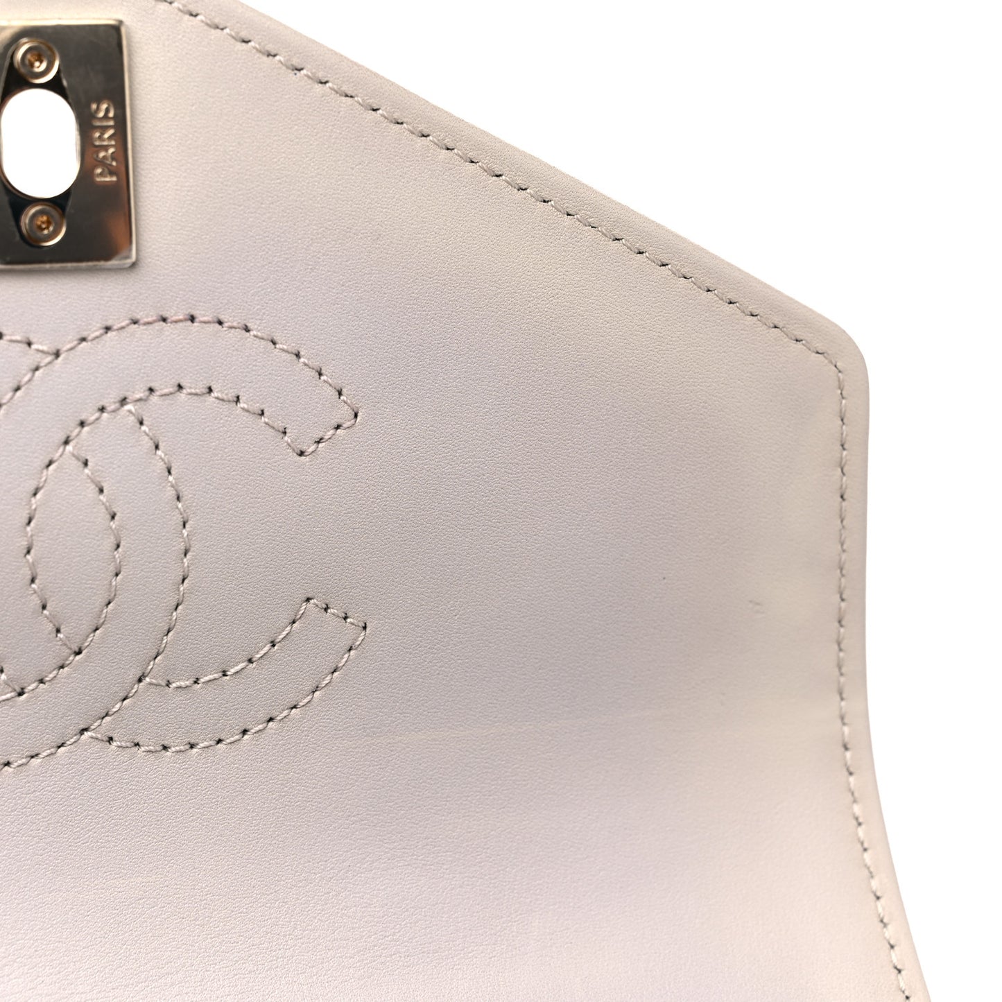Calfskin Chevron Stitched Coco Waist Bag Ivory