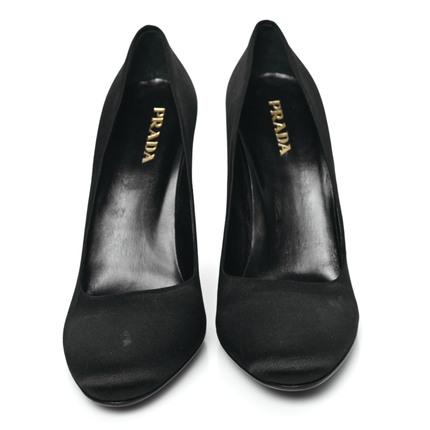 Prada Satin Pumps 38 Black 2 of 7