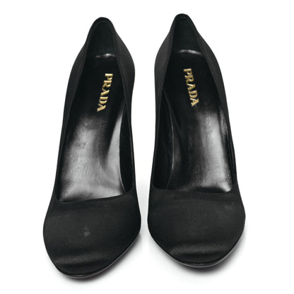 Prada Satin Pumps 38 Black 2 of 7