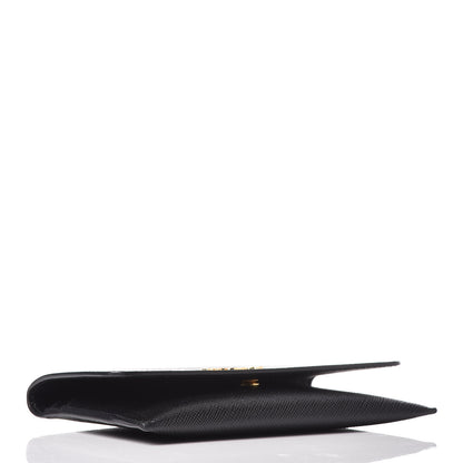 Prada Saffiano Metal Flap Wallet Black 5 of 9