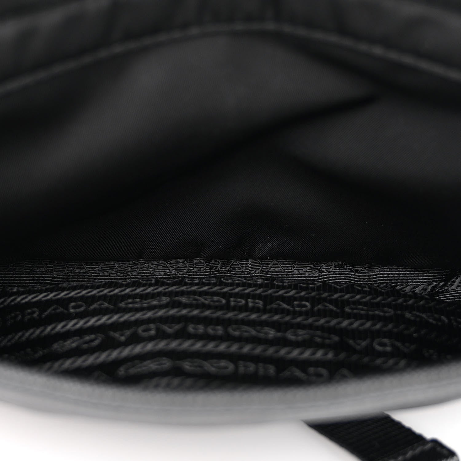 Prada Re-Nylon Saffiano Pocket Single Snap Buckle Shoulder Bag Black 6 of 13