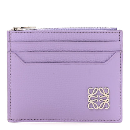 Loewe Pebble Grain Calfskin Anagram Square Zip Cardholder Dirty Mauve 1 of 9