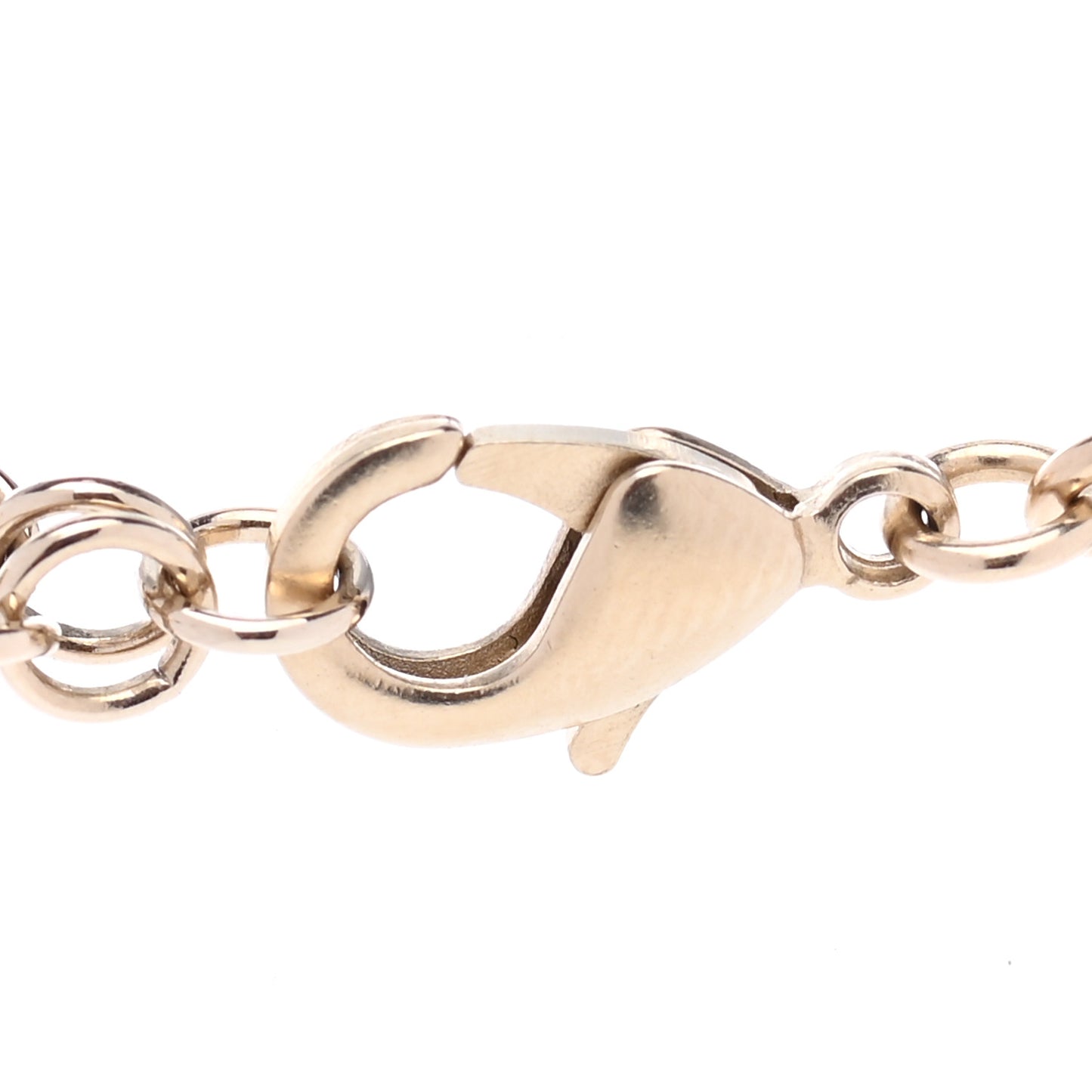 Crystal Resin CC Chain Link Short Necklace Black Gold