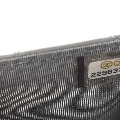 Chanel Lambskin Quilted Boy Card Holder Wallet Grey 7 of 7