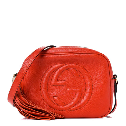 Gucci Pebbled Calfskin Small Soho Disco Bag Sun Orange 1 of 14