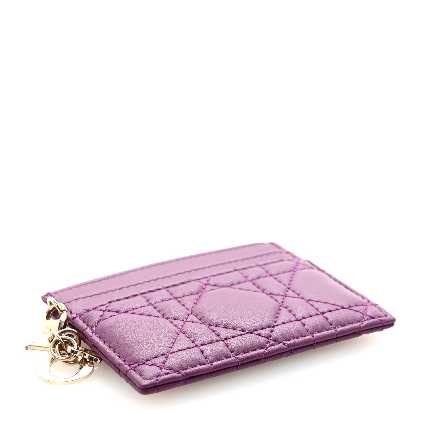 Lambskin Cannage Lady Dior Card Holder More