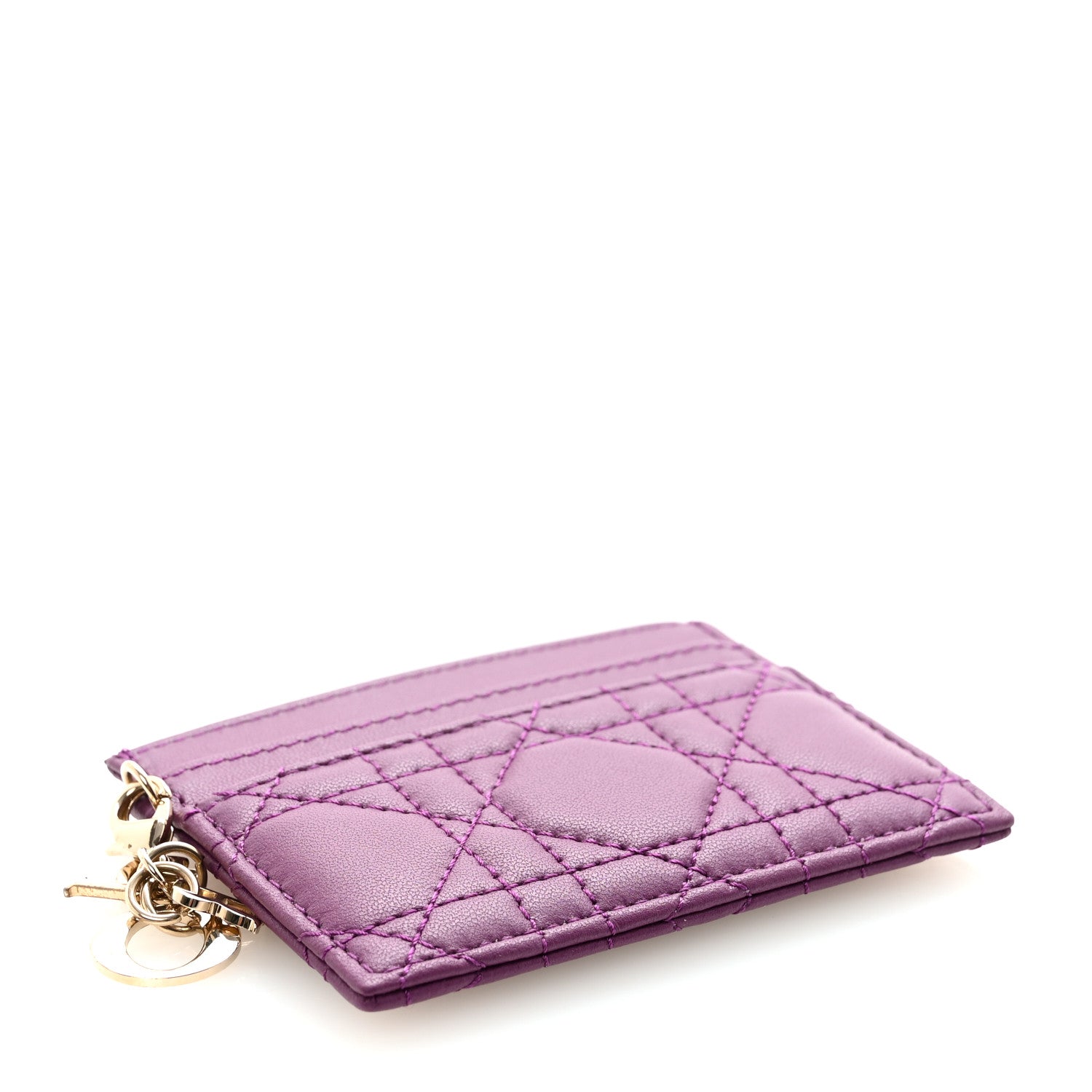Christian Dior Lambskin Cannage Lady Dior Card Holder More 4 of 7