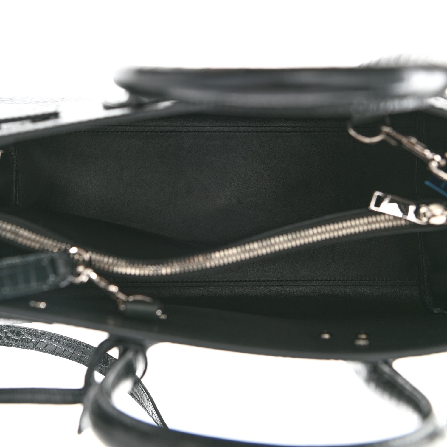 Saint Laurent Patent Crocodile Embossed Small Sac de Jour Dark Green 5 of 11
