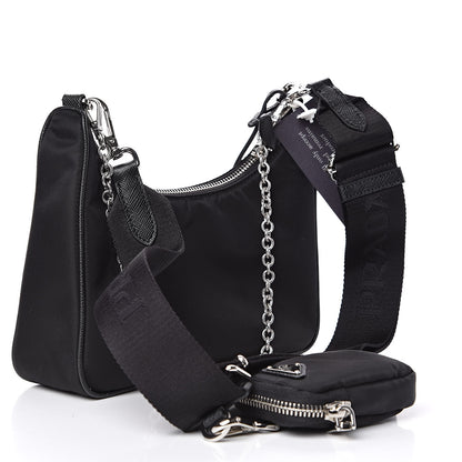 Prada Nylon Re-Edition 2005 Shoulder Bag Black 3 of 12