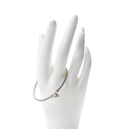 David Yurman Sterling Silver Pearl 3mm Chatelaine Bracelet 2 of 4