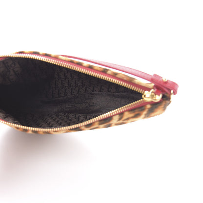 Christian Dior Pony Hair Leopard Mini Saddle Bag Red 5 of 11