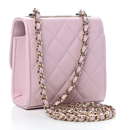 Chanel Lambskin Quilted Mini Trendy CC Clutch With Chain Light Pink 3 of 11