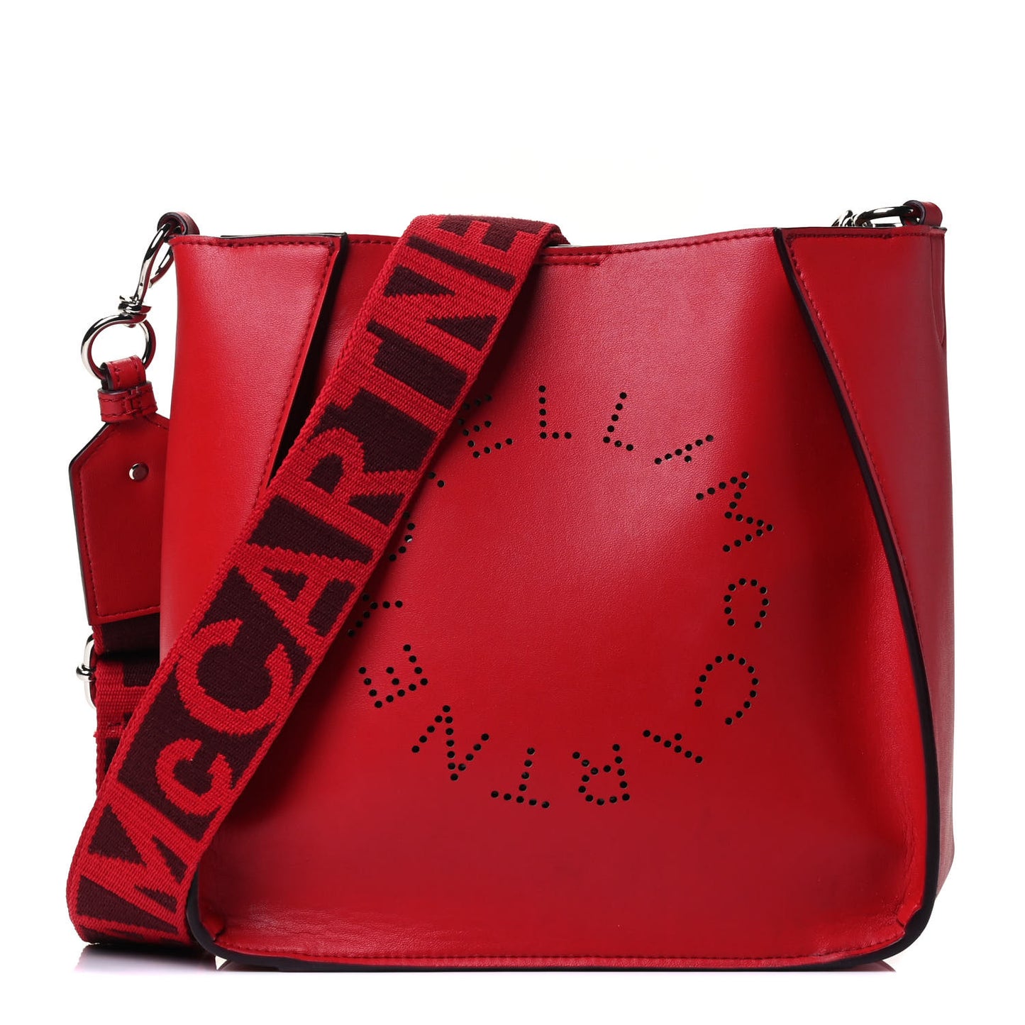 Eco Alter Nappa Perforated Logo Mini Crossbody Lover Red