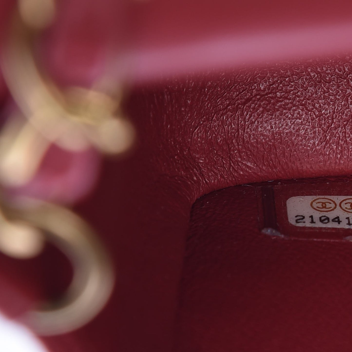 Lambskin Chevron Quilted Mini Rectangular Flap Red